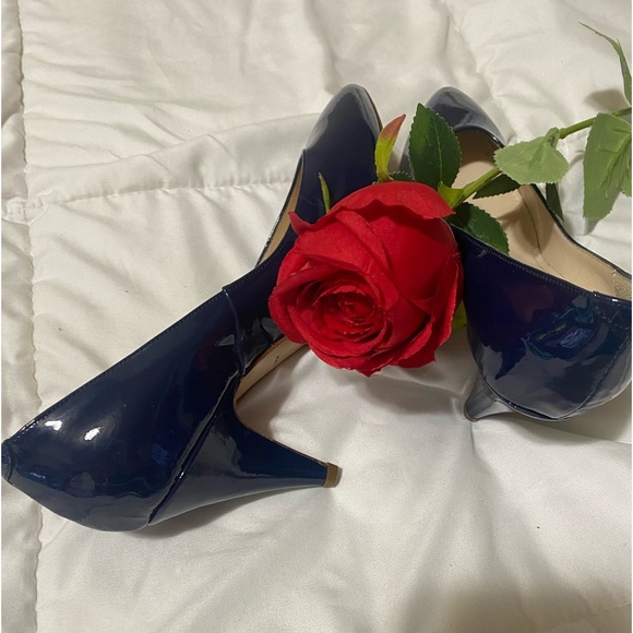 Mansur Gavriel Tacines shoes in Navy Blue Size 37 heels 2 inches high,  new. - Picture 1 of 8